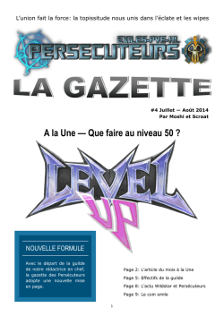n°4 juillet-août 2014 - Guilde Wildstar Persécuteurs