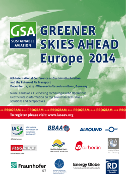 GREENER SKIES AHEAD Europe 2014