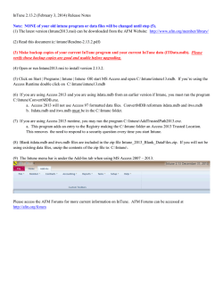 InTune 2.13.2 (February 3, 2014) Release Notes Note: NONE of