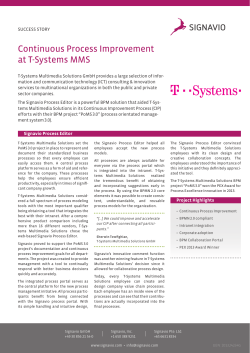 Continuous Process Improvement at T-Systems MMS