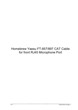 Homebrew Yaesu FT-857/897 CAT Cable for front RJ45 Microphone