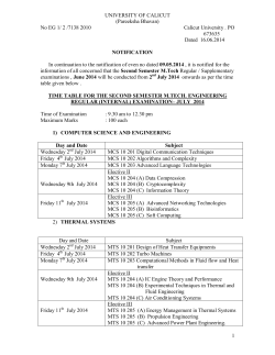 1 UNIVERSITY OF CALICUT (Pareeksha Bhavan) No EG 1/ 2 /7138