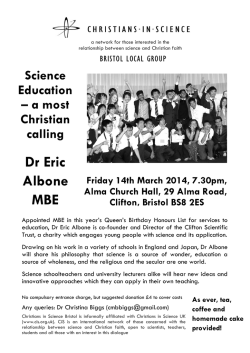 Dr Eric Albone MBE - Christians in Science
