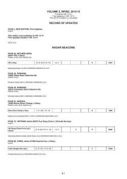 volume 2, np282, 2014/15 record of updates radar beacons