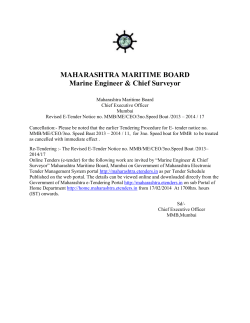 MMB - Marine Engineering - System Tender No. 58 and 59