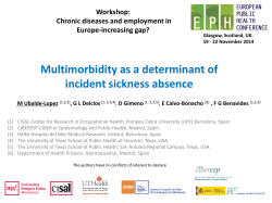 Workshop: chronic diseases and employment in Europe