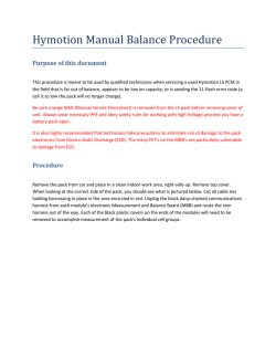 Hymotion manual balance procedure DRAFT
