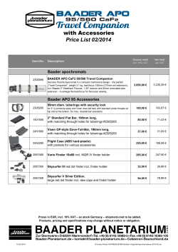 with Accessories Price List 02/2014 - Baader