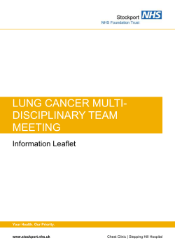 Lung Cancer MDT Meeting