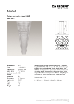 Datasheet Batten luminaire Level MDT