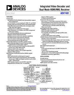 Integrated Video Decoder and Dual Mode HDMI/MHL Receiver