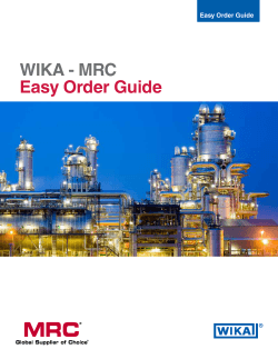 WIKA - MRC Easy Order Guide