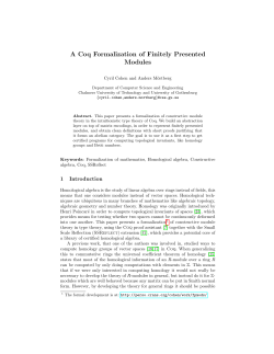 A Coq Formalization of Finitely Presented Modules