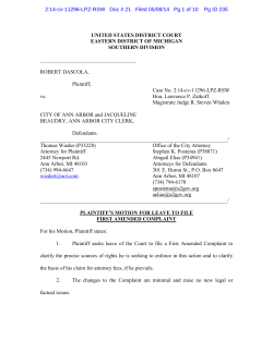 pdf Dascola v. City of A2: Motion for Leave to File Amended Complaint