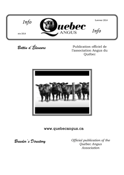 Info Angus Summer 2014