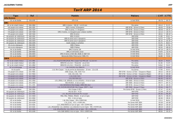 Tarif ARP 2014 - Jacquemin Tuning