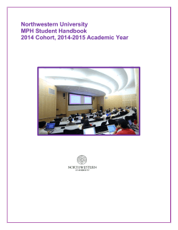 MPH Student Handbook - Program in Public Health