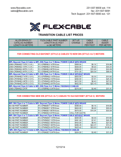 Transition Cable Price List - Flex