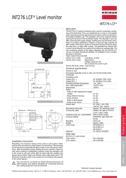 INT276 LCF&reg; Level monitor