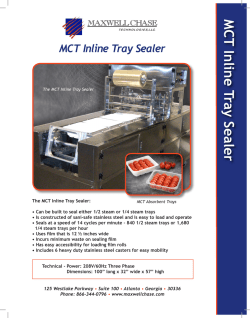 MCT Inline Tray Sealer - Maxwell Chase Technologies