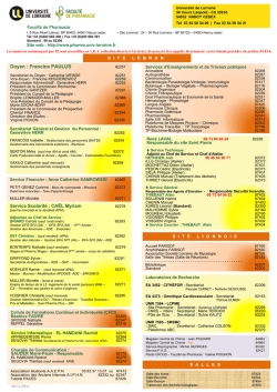 Doyen : Francine PAULUS Doyen : Francine PAULUS Service