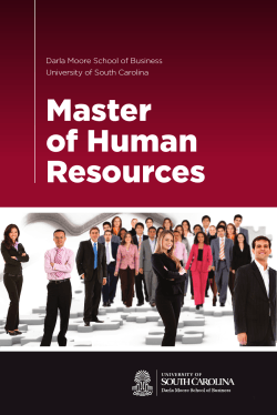 Master of Human Resources - Darla Moore School of Business