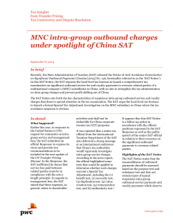 MNC intra-group outbound charges under spotlight of China