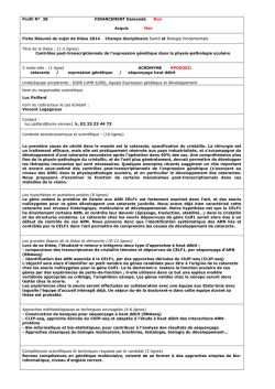 Fiche R&eacute;sum&eacute; - Universit&eacute; de Rennes 1
