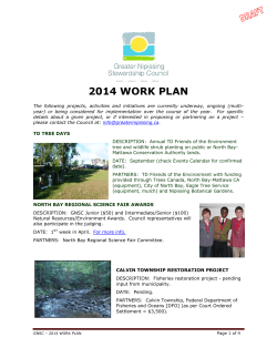 2014 WORK PLAN - Greater Nipissing Stewardship Council