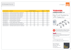 Toshiba VRV Selector UK Wholesale