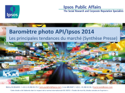 Baromètre Photo API/Ipsos 2014