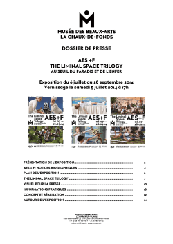 dossier de presse aes +f the liminal space trilogy