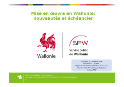 nouveautés et échéancier - Portail environnement de Wallonie
