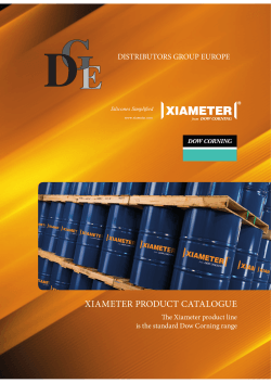 XIAMETER PRODUCT CATALOGUE