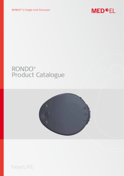 RONDO&reg; Product Catalogue - Med-El