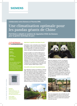 Une climatisation optimale pour les pandas géants de