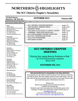 October 2014 - SCC Ontario Chapter