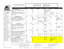 June 1, 2014 - Cannon Beach Community Church