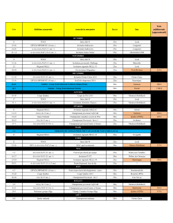 Calendrier des competitions 2014-2015