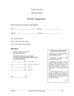 IFT1155 – Examen Intra – Directives :