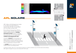 APL SOLAIRE - Systèmes lumineux à LED pour passages piétons