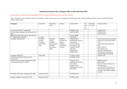Calendrier prévisionnel des campagnes AMU et UFR ALLSH 2014