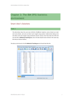 Chapter 3: The IBM SPSS Statistics environment
