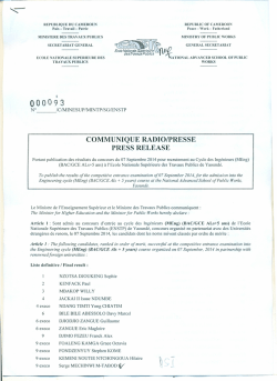 1.Cycle des Ingénieurs (MEng) (BAC/GeE ALs+5 ans)
