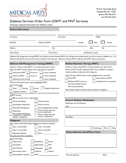 Diabetes Education Referal Form