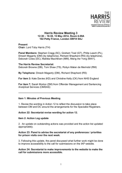 Harris Review Meeting 3 - Independent Advisory Panel on Deaths in