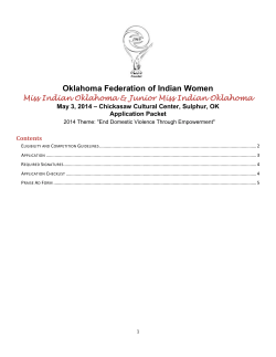 MIO/JMIO Application Packet - Oklahoma Federation of Indian Women