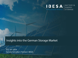Insights into the German Storage Market
