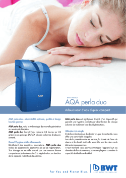 AQA perla duo – disponibilité optimale, qualité et design