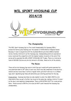 WIL SPORT HYOSUNG CUP 2014/15